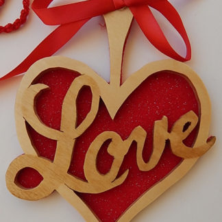 Love - Small Ornament without Crystals