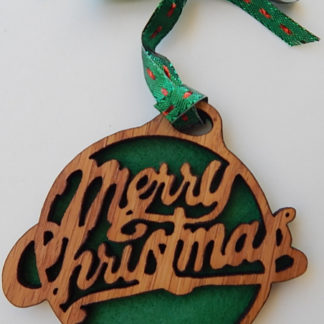 Merry Christmas - Small Ornament without Crystals