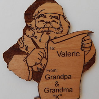 Santa Tag - Small Ornament without crystals