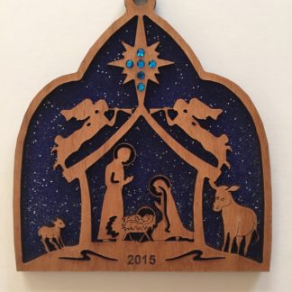 Nativity 2015 Small Ornament with Crystals