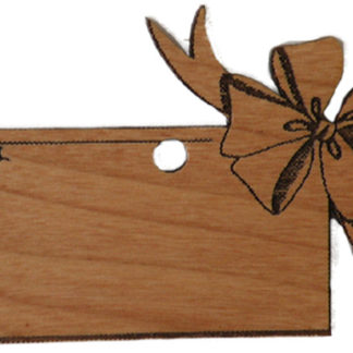 Gift Tag #1 "Bow" - Small Ornament without Crystals