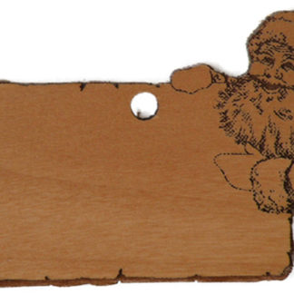 Gift Tag #2 "Santa" - Small Ornament without Crystals