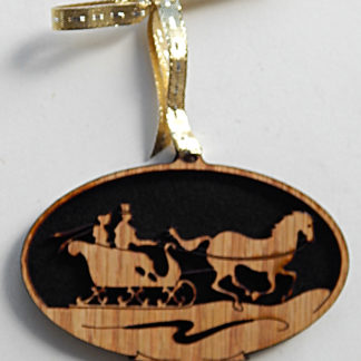 Country Sleigh - Small Ornament without Crystals