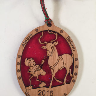 Elf & Reindeer - Small Ornament without Crystals