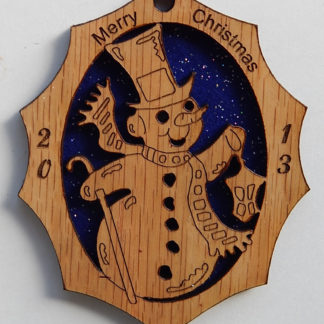 Snowman #1 - Small Ornament without Crystals