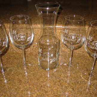 Wine Glasses with Canister