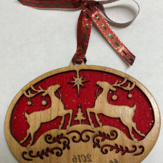 Reindeer  -  Small Ornament with Crystal