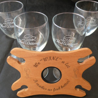 Wine Topper  (4 holes) & 4 glasses